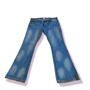 Industrial Cotton Light Wash Flare Jeans Size 17